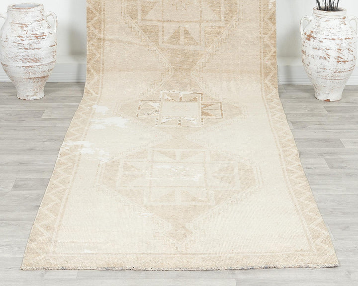 Beige Runner Rug 3' 7" x 12' 1" | No. VR35358