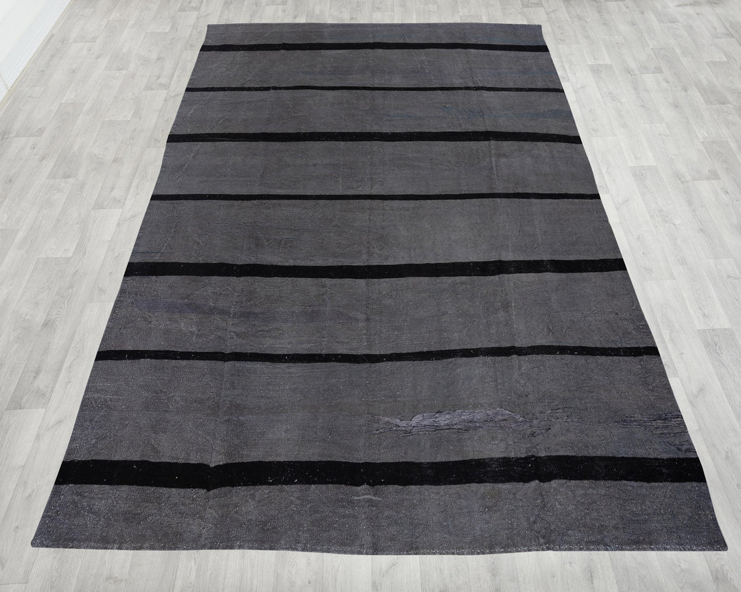 Gray Kilim Rug 9' 6" x 13' 1" | No. VR83615