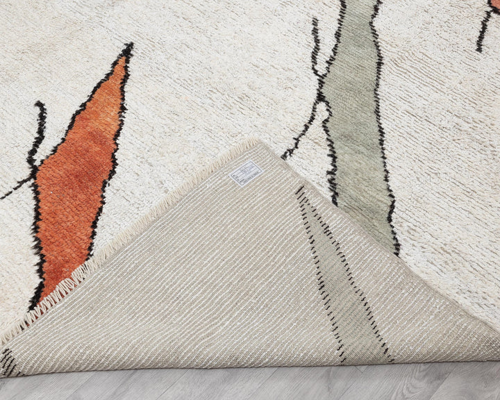 White Vintage Turkish Rug 9' 4" x 13' | No. VR65837