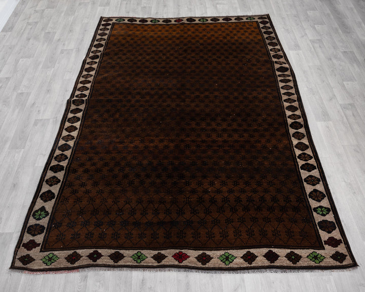 Brown Oushak Rug 6' 6" x 9' 3" | No. VR74387