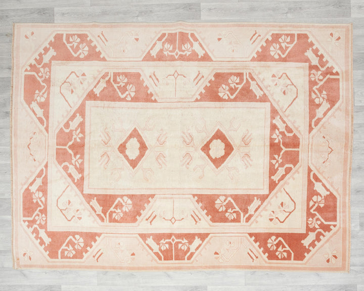 Red Oushak Rug 7' 7" x 5' 9" | No. VR48910