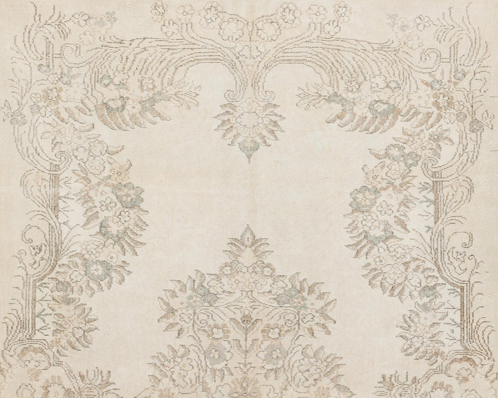 Ivory Oushak Rug 6' 2" x 10' 4" | No. VR20204