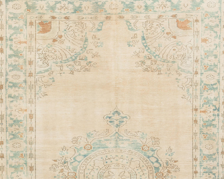 Beige Oushak Rug 9' 6" x 6' 1" | No. VR47085