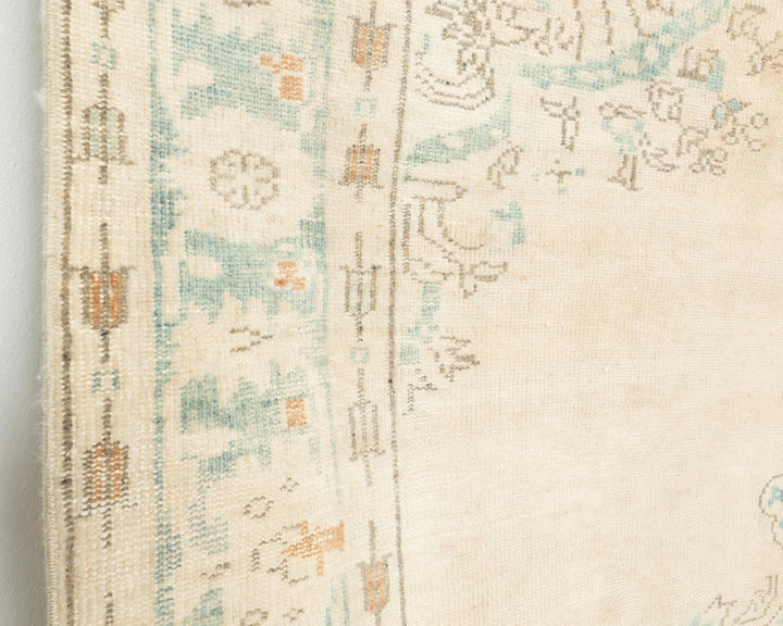 Beige Oushak Rug 9' 6" x 6' 1" | No. VR47085