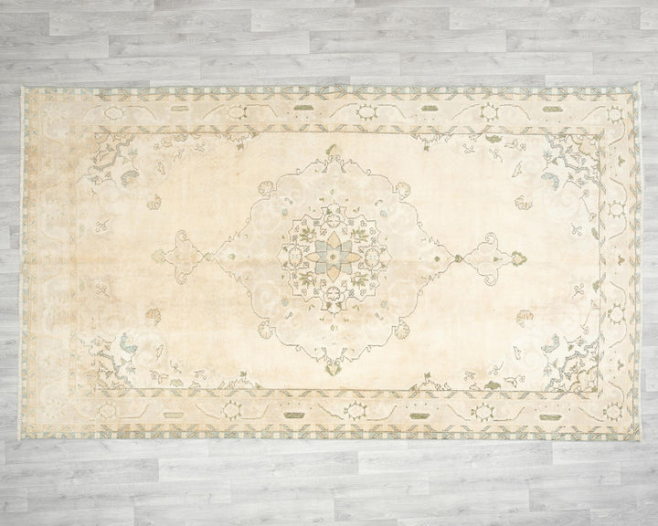 Beige Turkish Oushak Rug 10' 4" x 6' 3" Hand-Knotted view 9