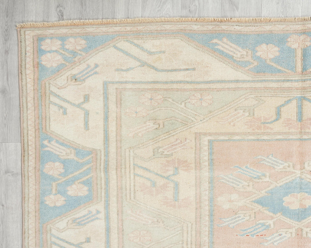Faded Oushak Rug 6' 11" x 5' 11" | No. VR36354