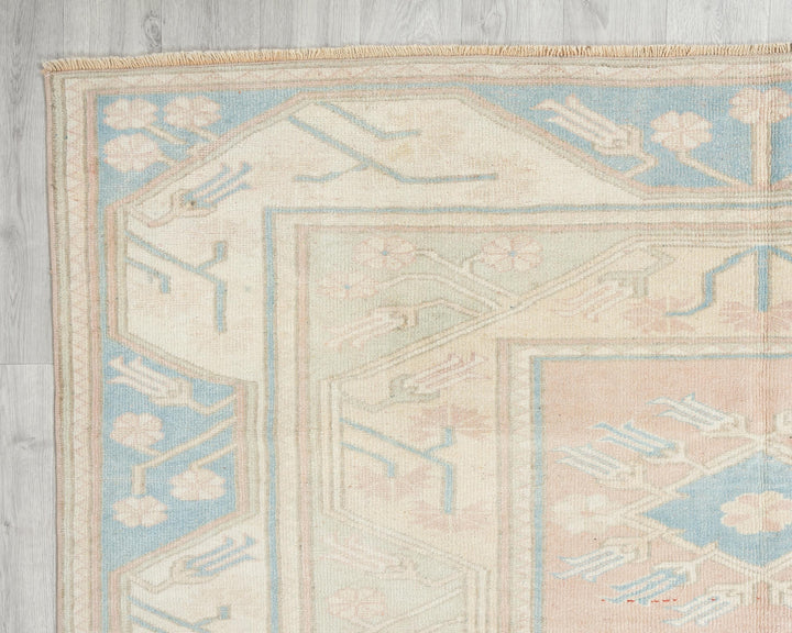 Faded Oushak Rug 6' 11" x 5' 11" | No. VR36354