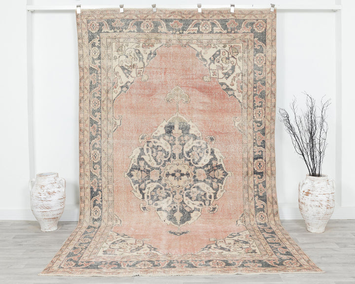 Pink Oushak Rug 10' 6" x 6' 4" | No. VR46451