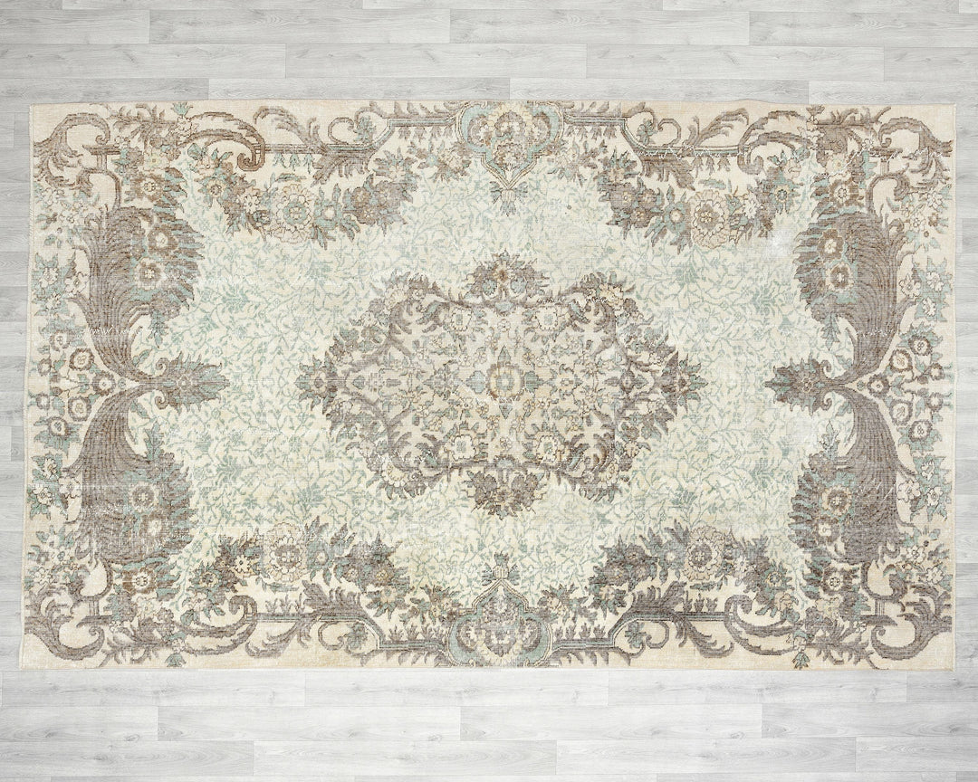 Faded Oushak Rug 10' 2" x 6' 9" | No. VR32056