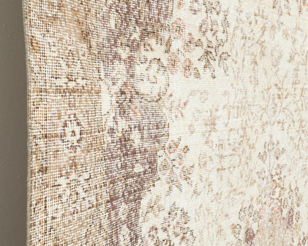 Beige Oushak Rug 10' 8" x 6' 5" | No. VR67063