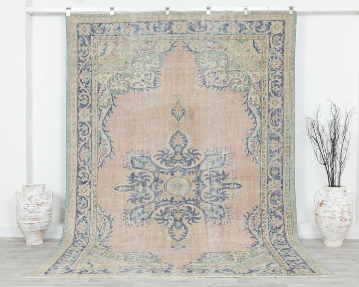 Faded Oushak Rug 10' x 6' 11" | No. VR95912