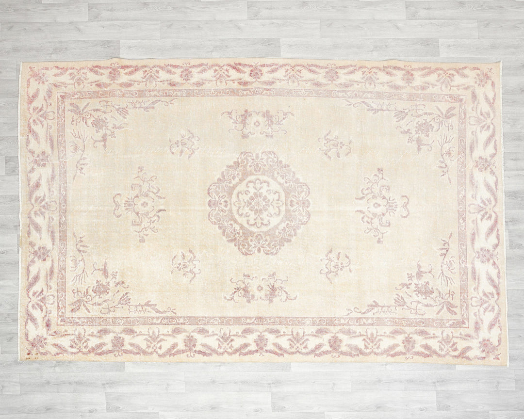 Pink Oushak Rug 6' 5" x 9' 8" | No. VR28439