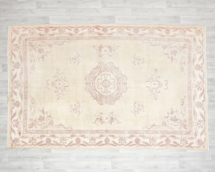 Pink Oushak Rug 6' 5" x 9' 8" | No. VR28439