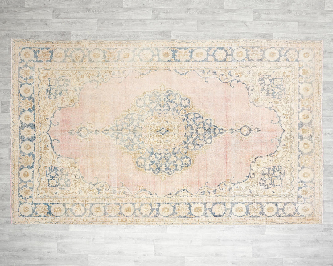 Pink Oushak Rug 6' 5" x 10' 2" | No. VR91726
