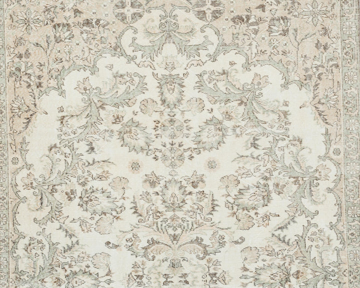 Beige Oushak Rug 6' 4" x 10' 1" | No. VR22339