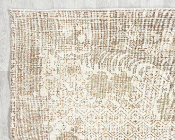 Neutral Oushak Rug 6' 5" x 10' 6" | No. VR54590