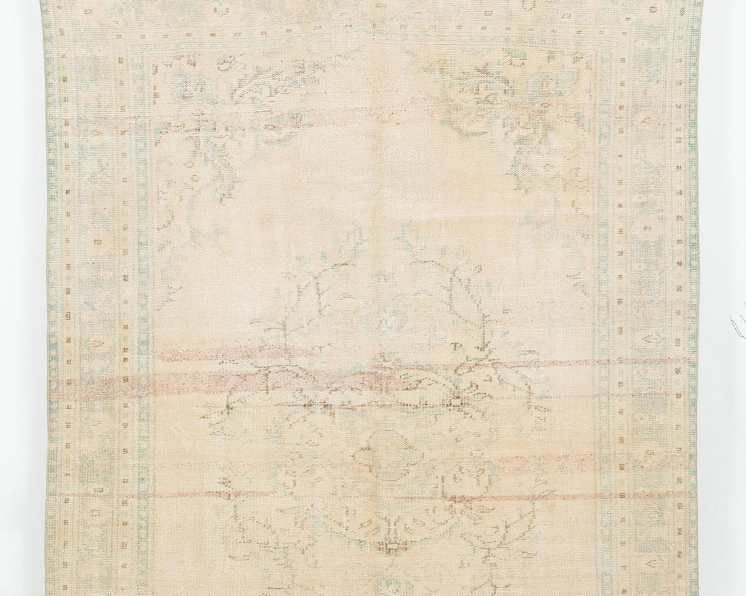 Beige Oushak Rug 8' 8" x 9' | No. VR55158