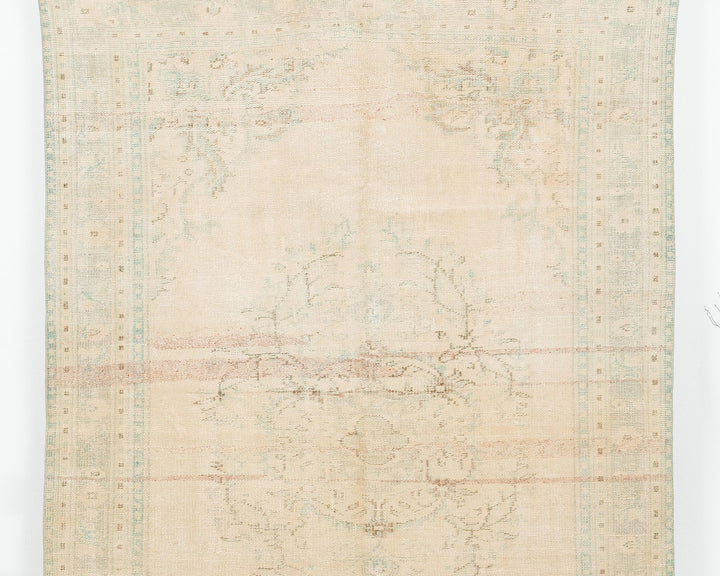 Beige Oushak Rug 8' 8" x 9' | No. VR55158