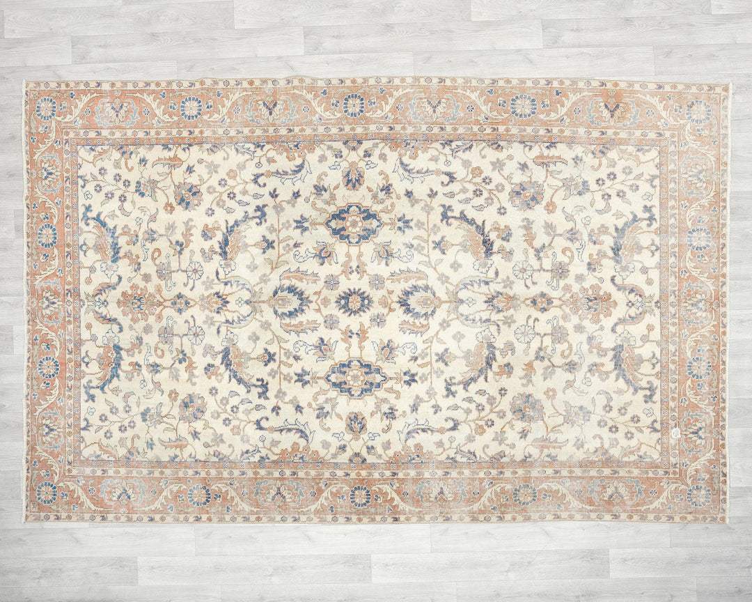 Beige Oushak Rug 6' 3" x 9' 8" | No. VR91002