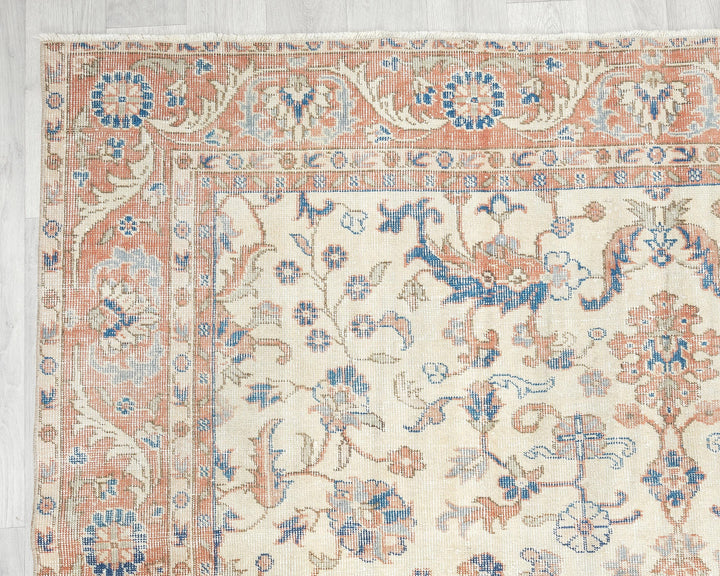 Beige Oushak Rug 6' 3" x 9' 8" | No. VR91002