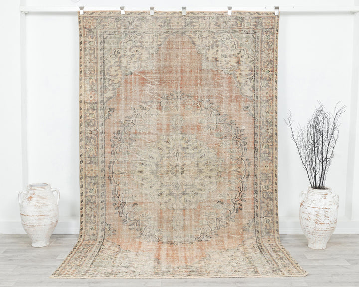 Faded Oushak Rug 5' 11" x 9' 5" | No. VR77804