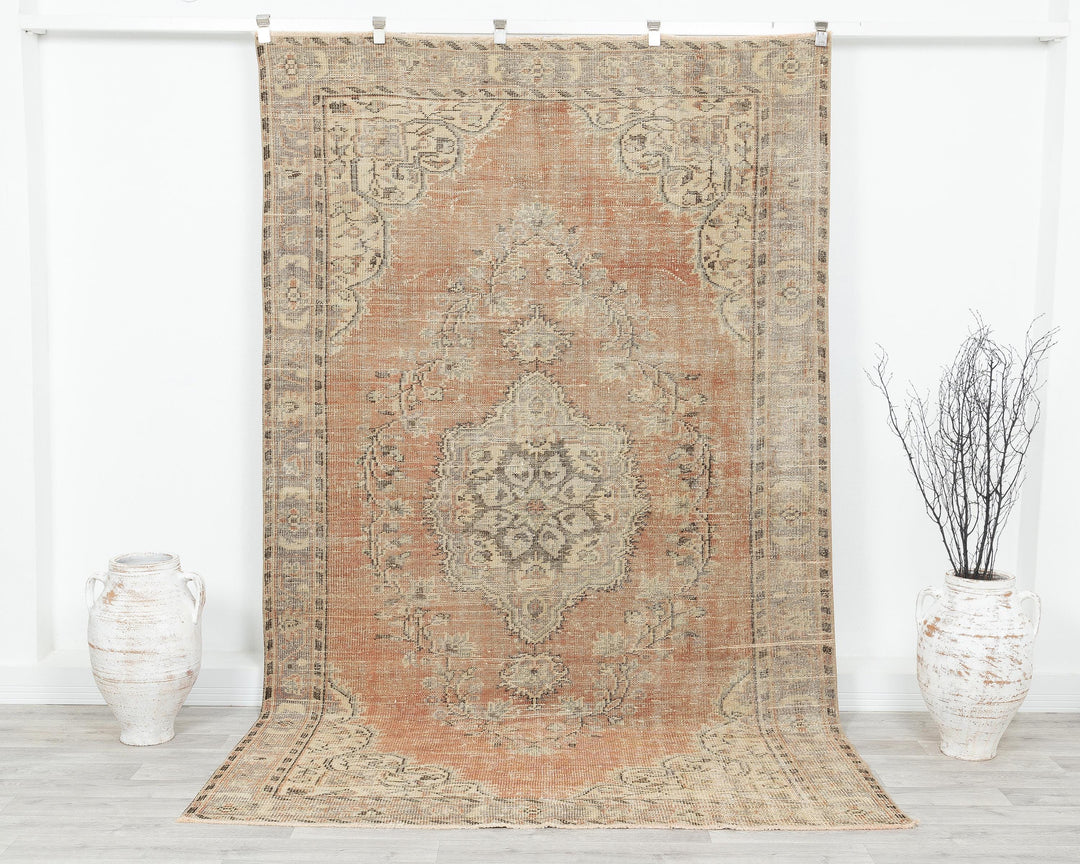 Muted Oushak Rug 5' 8" x 9' 4" | No. VR51248