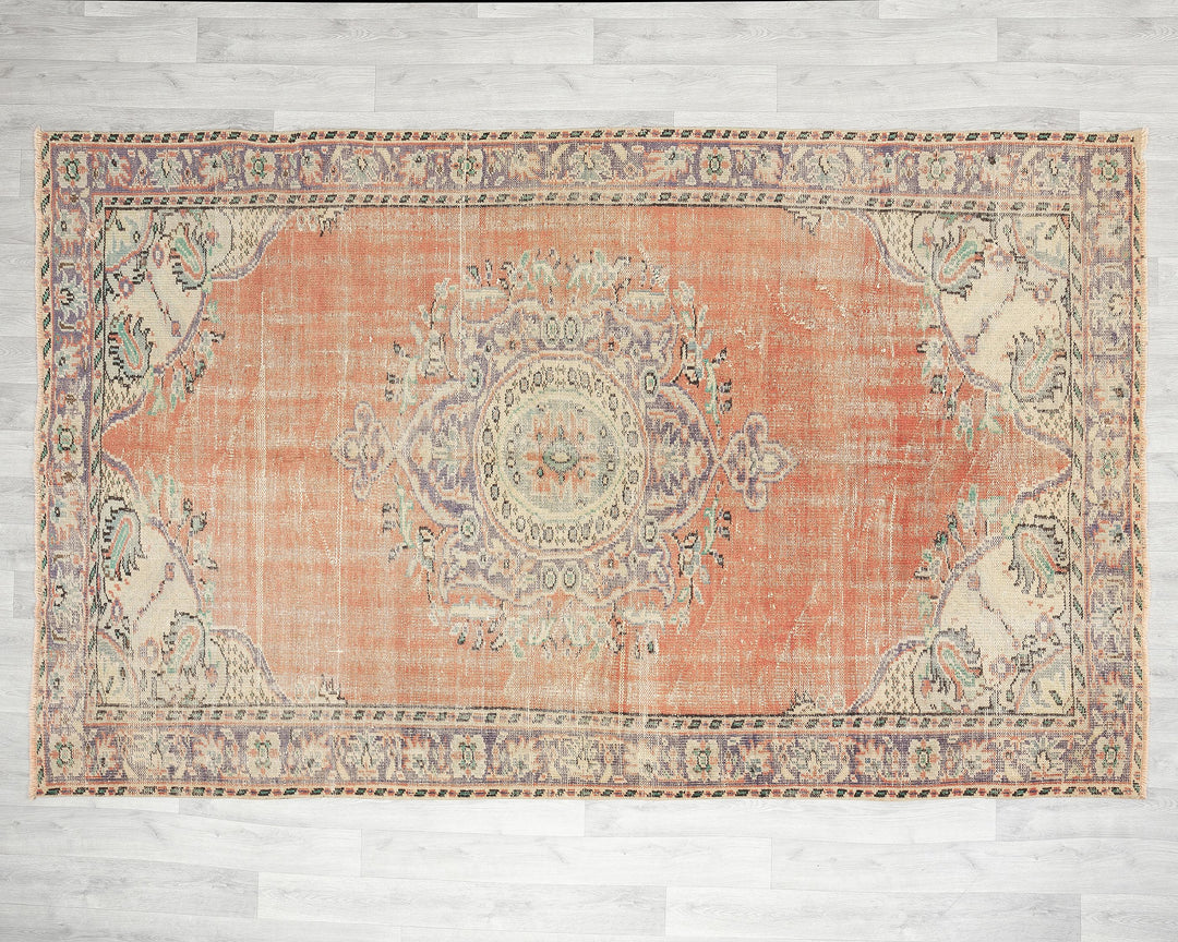 Orange Oushak Rug 5' 8" x 9' | No. VR44640