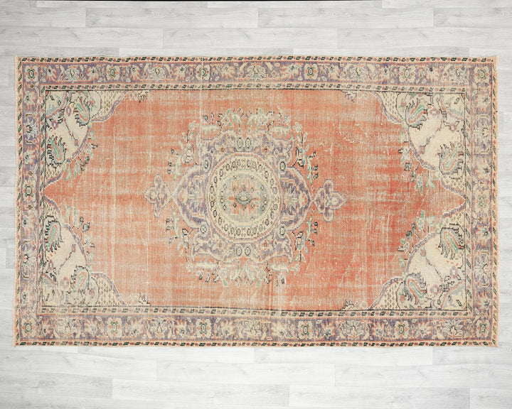 Orange Oushak Rug 5' 8" x 9' | No. VR44640