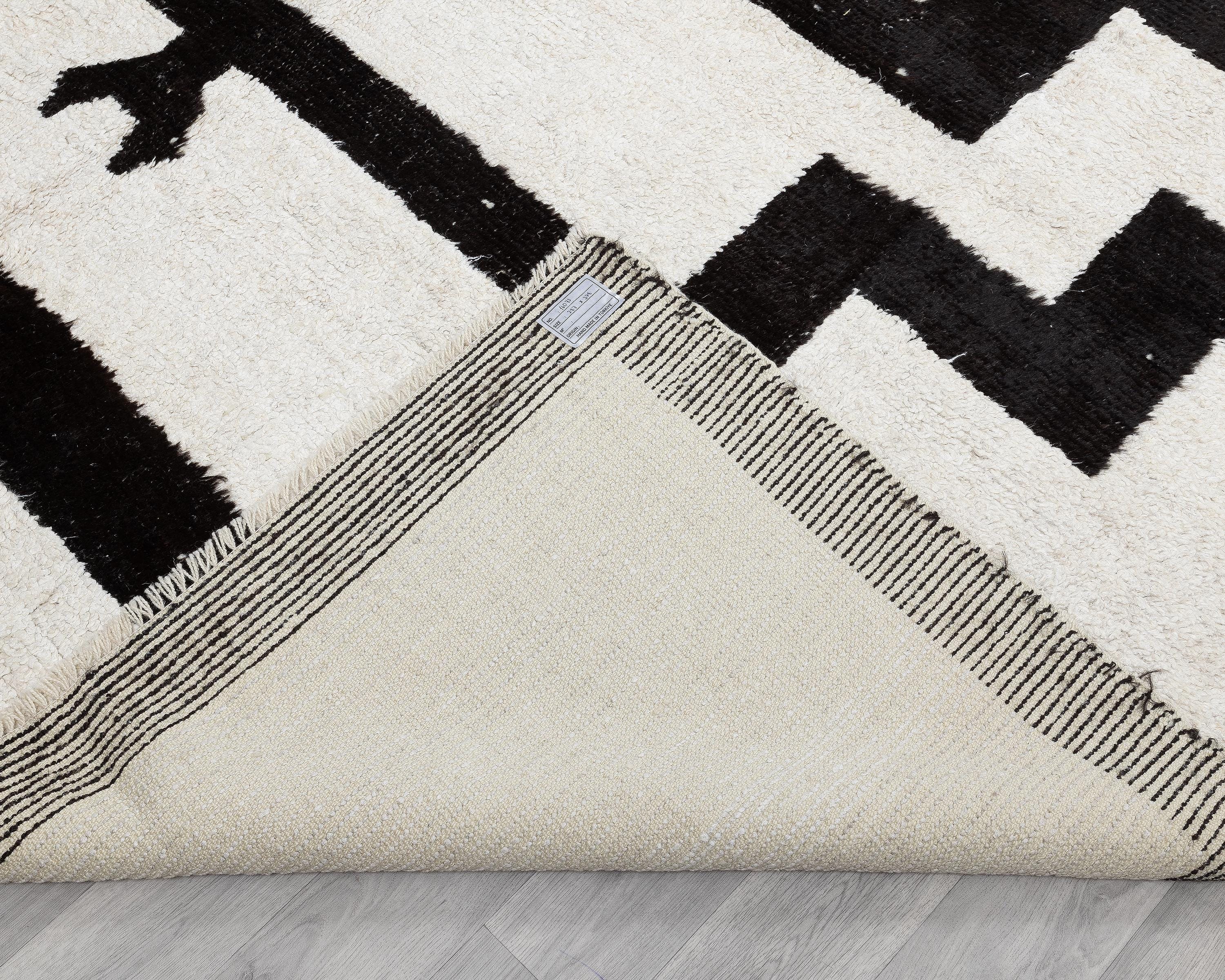 Black Turkish Vintage Rug 9' 5