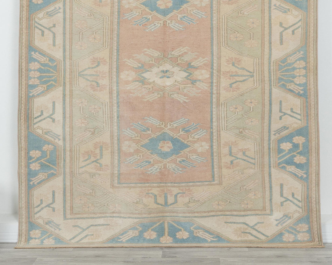Faded Oushak Rug 6' 11" x 5' 11" | No. VR36354