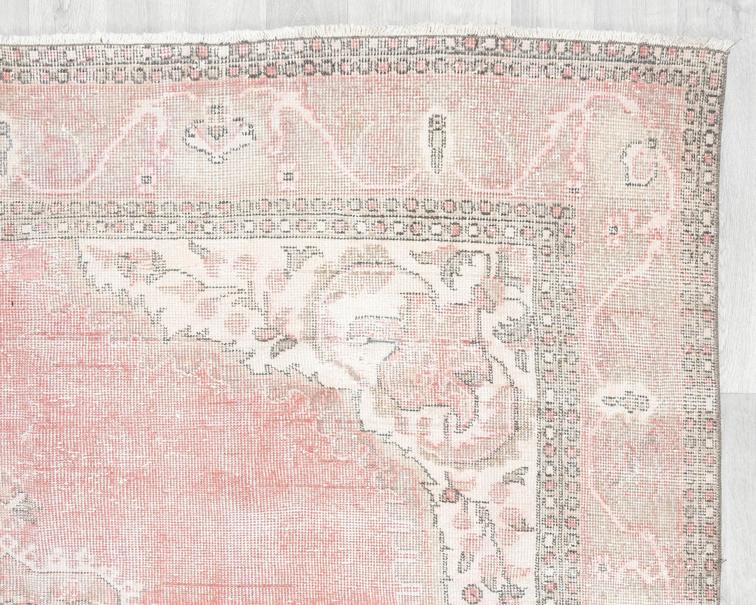 Pink Oushak Rug 6' 11" x 10' 10" | No. VR87300