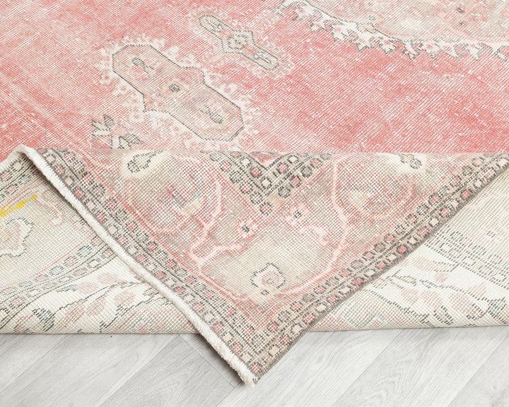 Pink Oushak Rug 6' 11" x 10' 10" | No. VR87300