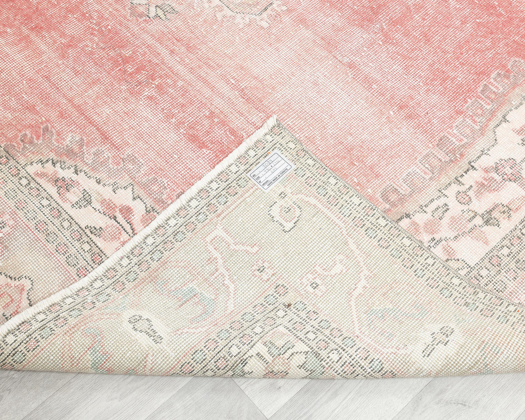 Pink Oushak Rug 6' 11" x 10' 10" | No. VR87300