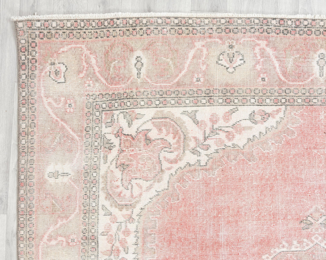 Pink Oushak Rug 6' 11" x 10' 10" | No. VR87300