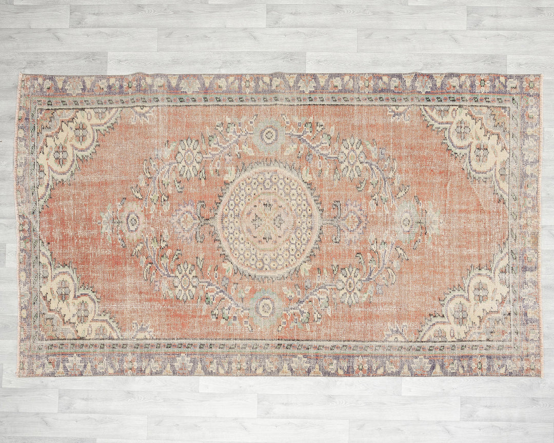 Orange Oushak Rug 5' 1" x 6' 7" | No. VR65249