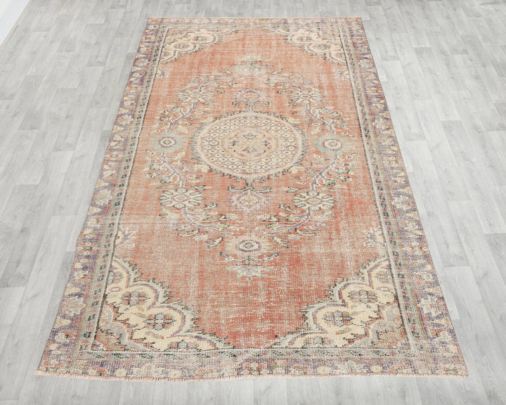 Orange Oushak Rug 5' 1" x 6' 7" | No. VR65249