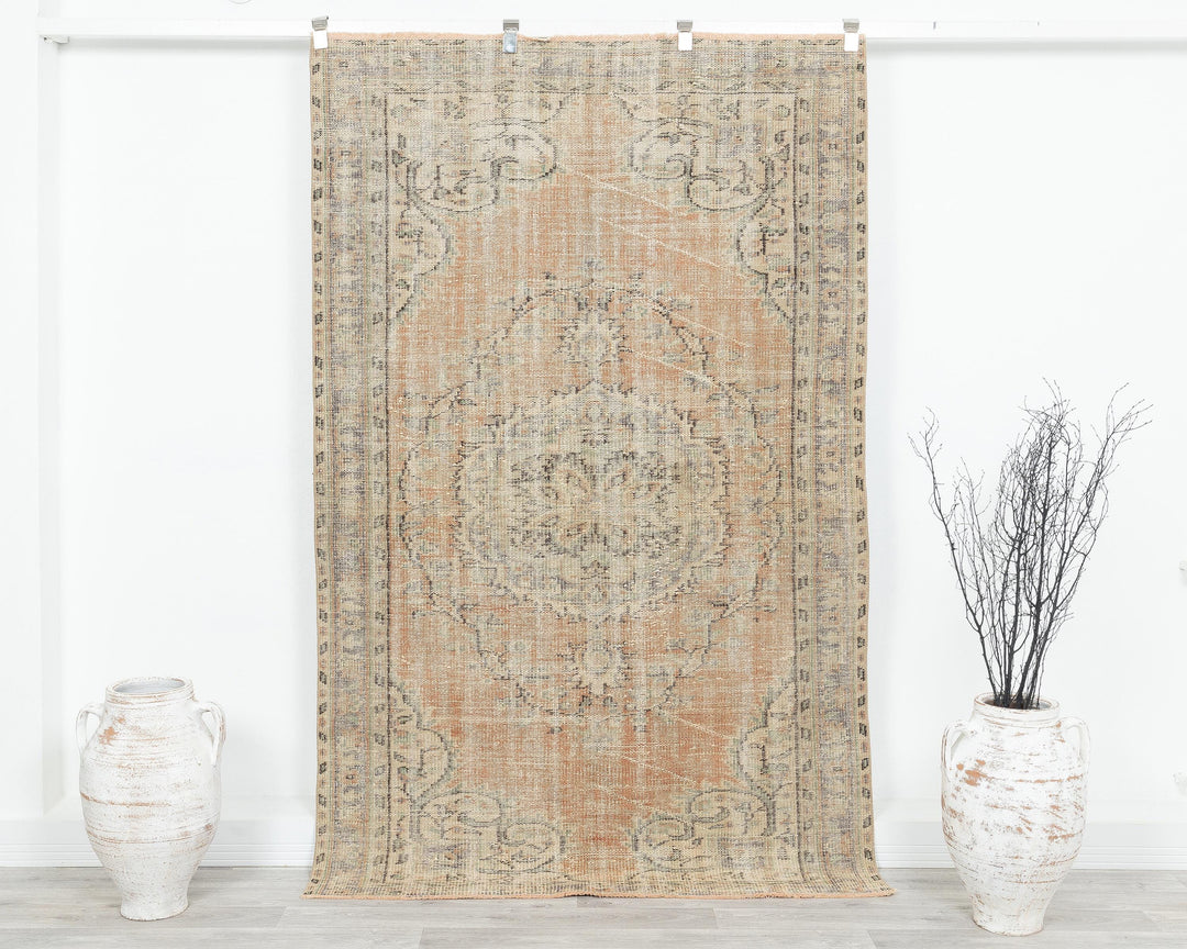 Muted Oushak Rug 4' 6" x 7' 2" | No. VR92533