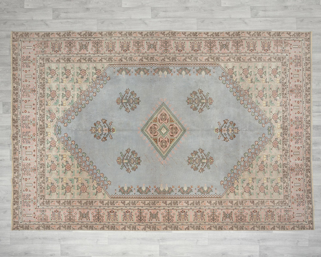 Blue Oushak Rug 6' 11" x 9' 8" | No. VR85585