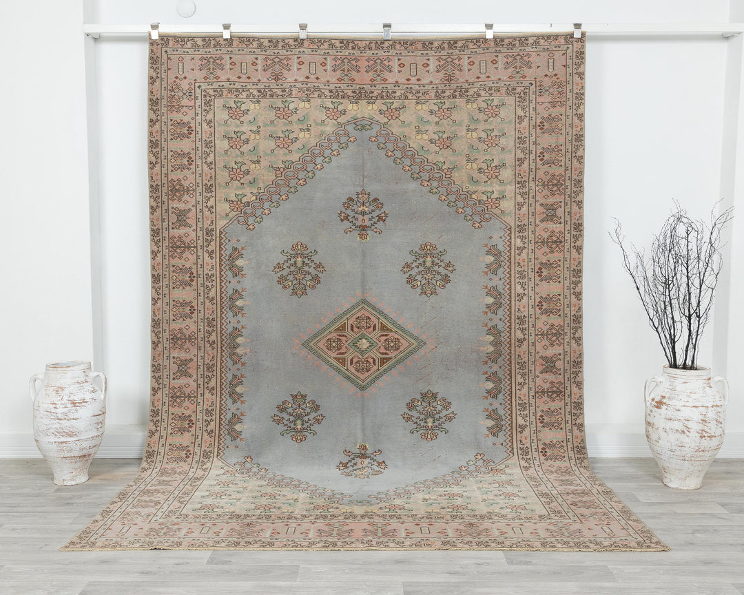 Blue Oushak Rug 6' 11" x 9' 8" | No. VR85585