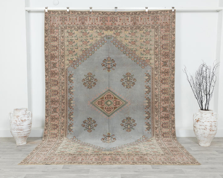 Blue Oushak Rug 6' 11" x 9' 8" | No. VR85585