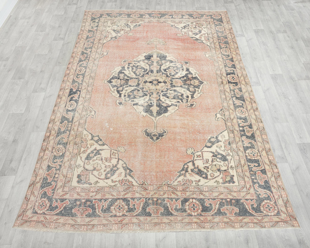 Pink Oushak Rug 10' 6" x 6' 4" | No. VR46451