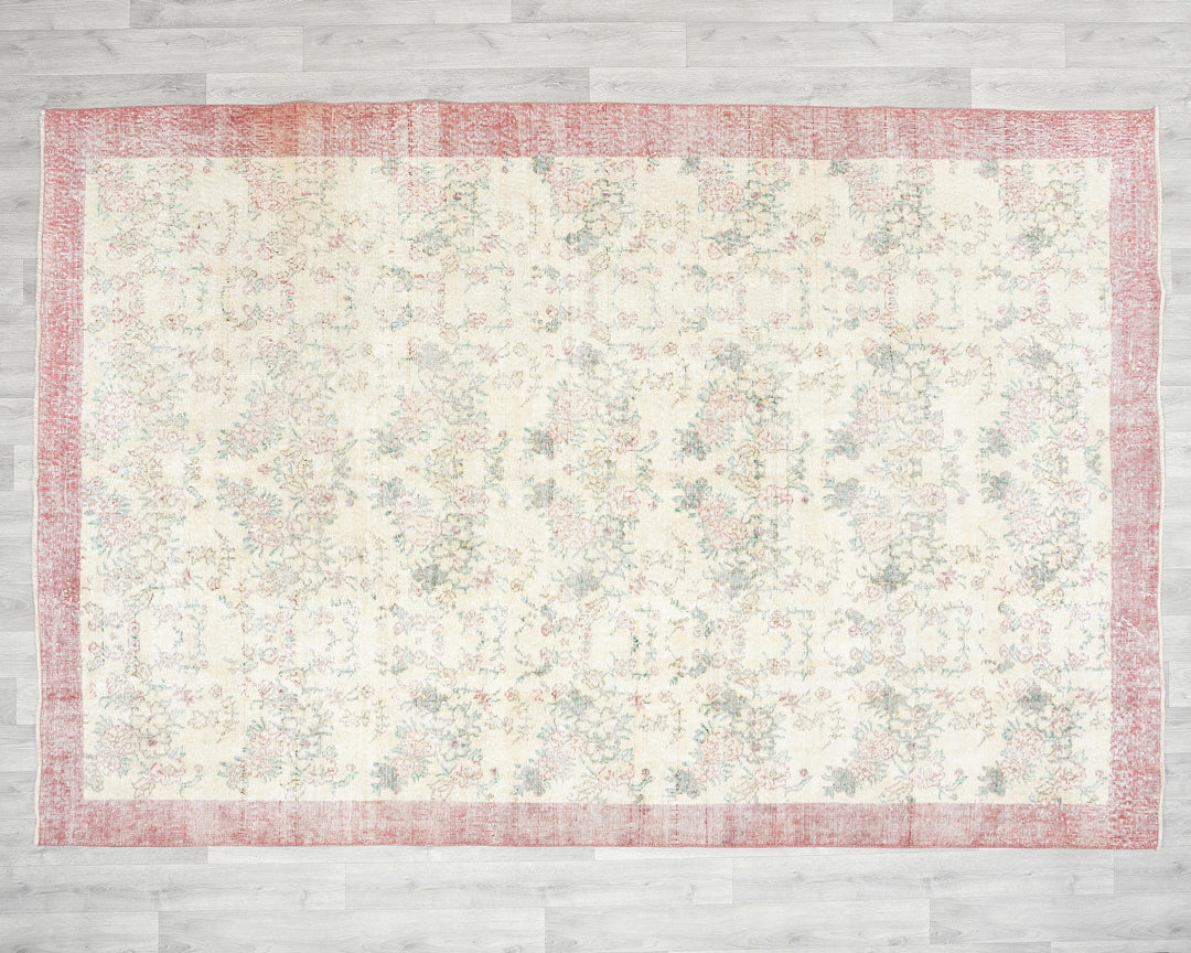 Muted Oushak Rug 9' 8" x 6' 7" | No. VR81987