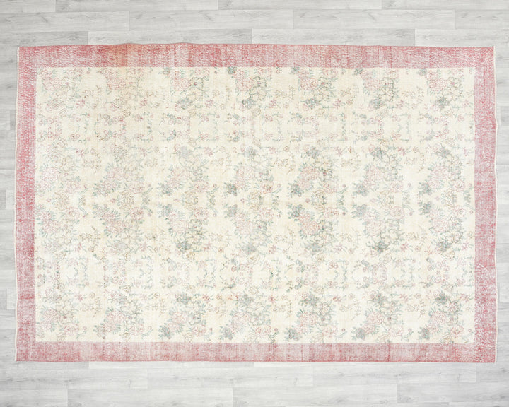 Muted Oushak Rug 9' 8" x 6' 7" | No. VR81987