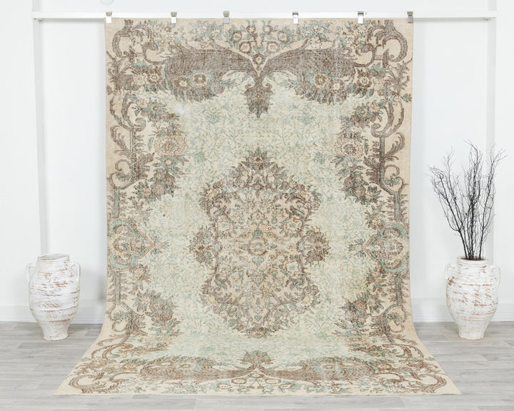 Faded Oushak Rug 10' 2" x 6' 9" | No. VR32056