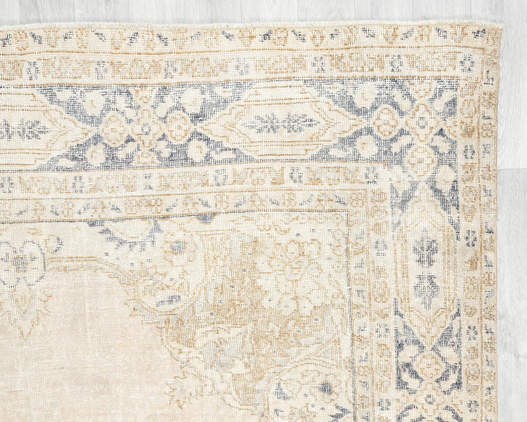 Beige Oushak Rug 10' 8" x 6' 9" | No. VR19734