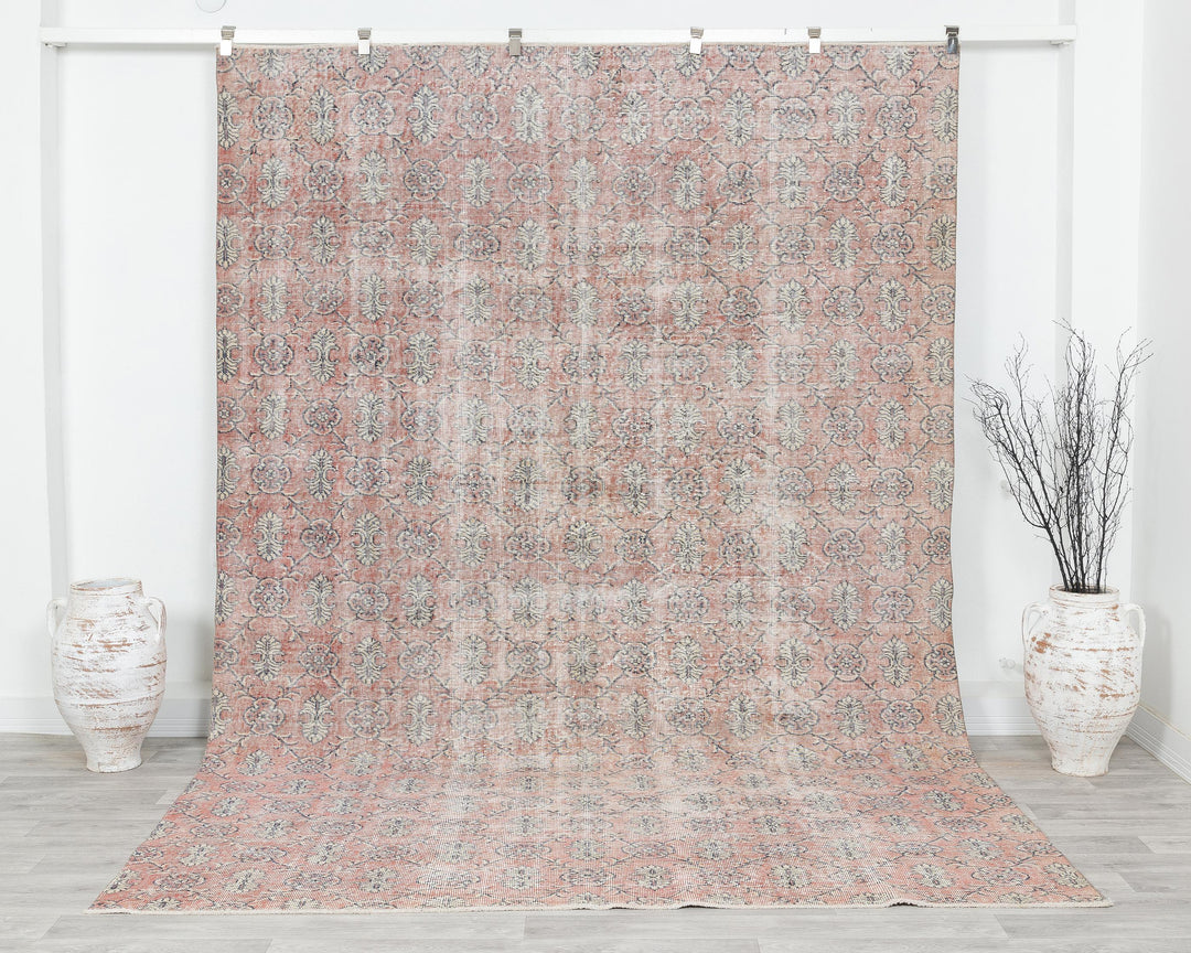 Pink Oushak Rug 10' 4" x 7' 3" | No. VR71055