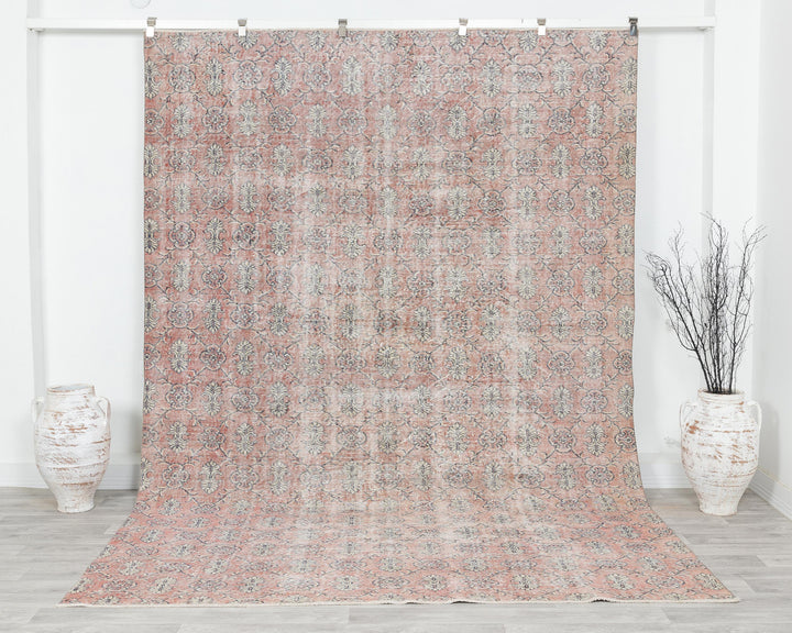 Pink Oushak Rug 10' 4" x 7' 3" | No. VR71055
