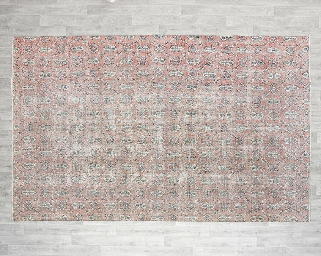 Pink Oushak Rug 10' 4" x 7' 3" | No. VR71055