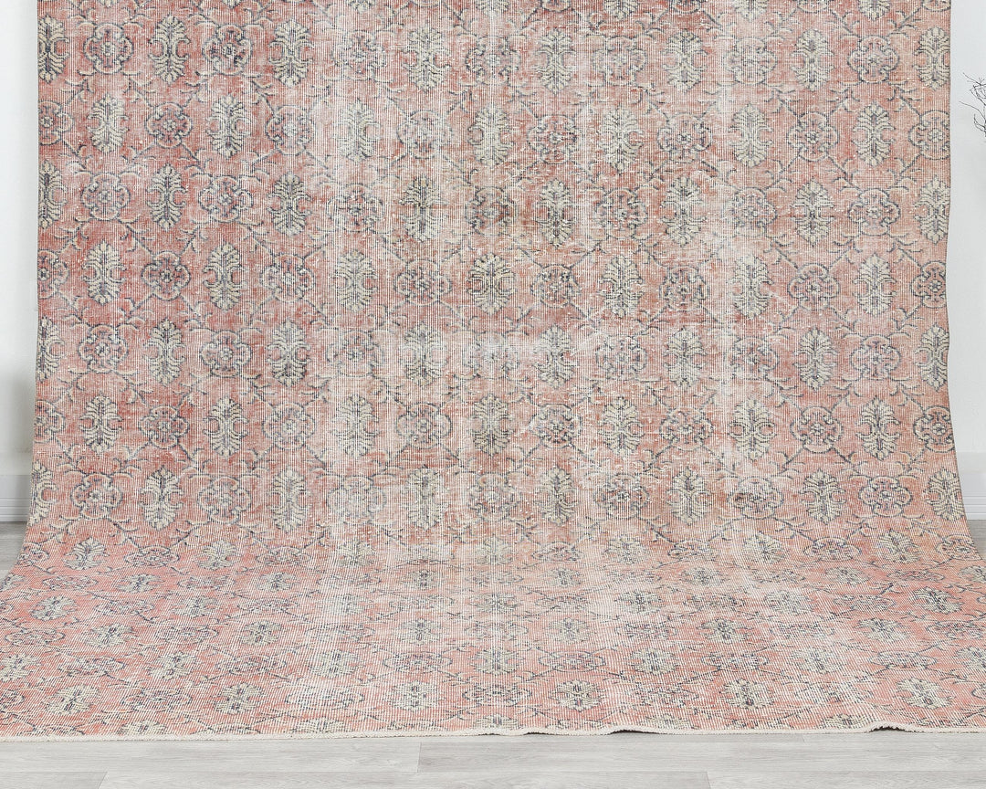 Pink Oushak Rug 10' 4" x 7' 3" | No. VR71055