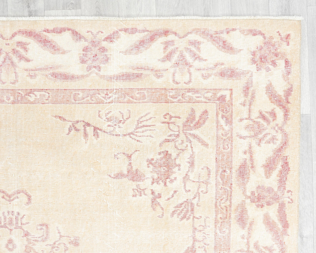 Pink Oushak Rug 6' 5" x 9' 8" | No. VR28439